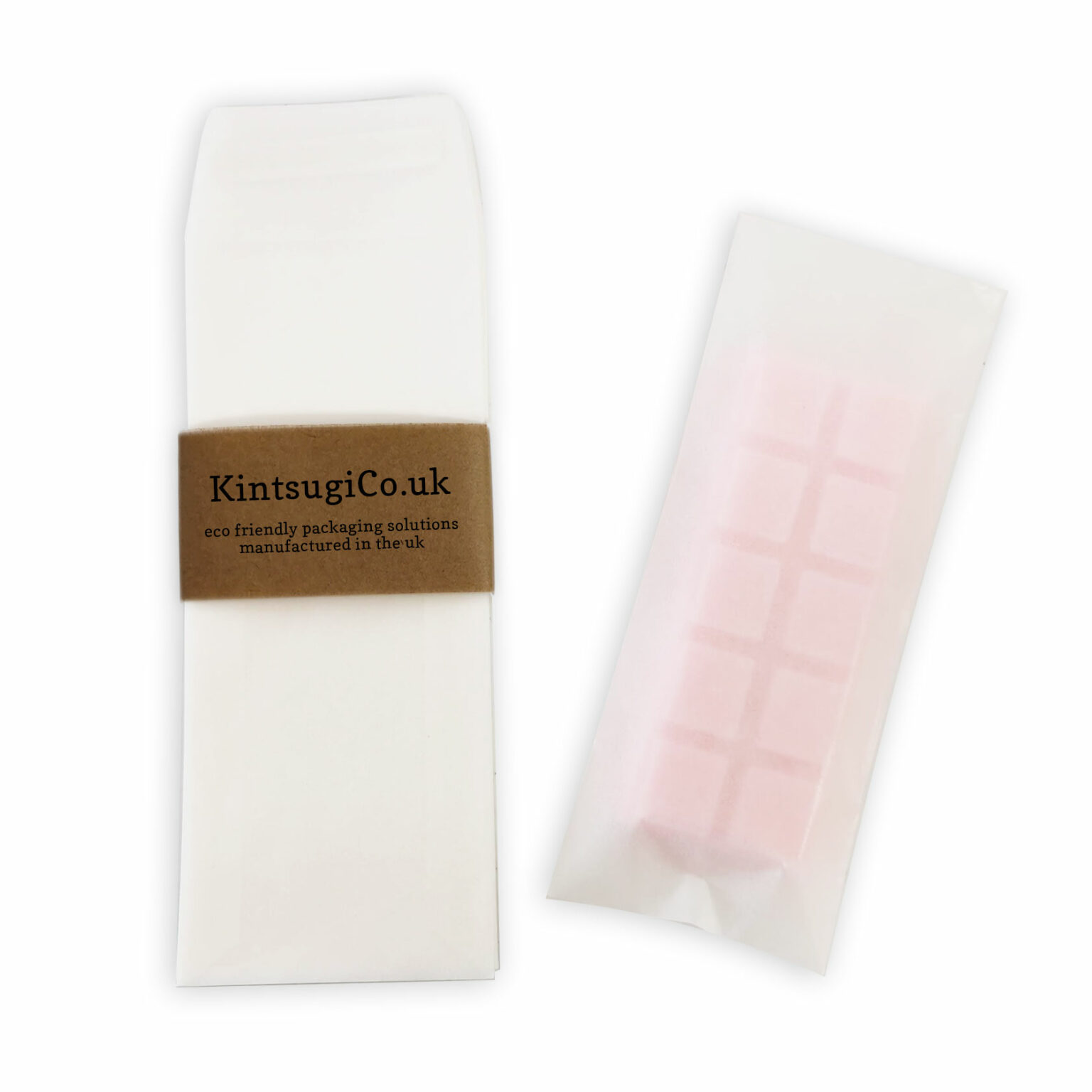 Glassine Snap Bar Bags 65mm x 160mm [2.5 x 6.3 inches] KintsugiCo