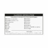 Allergen Information Label Tick Box Sticker Labels for Food Preparation Business